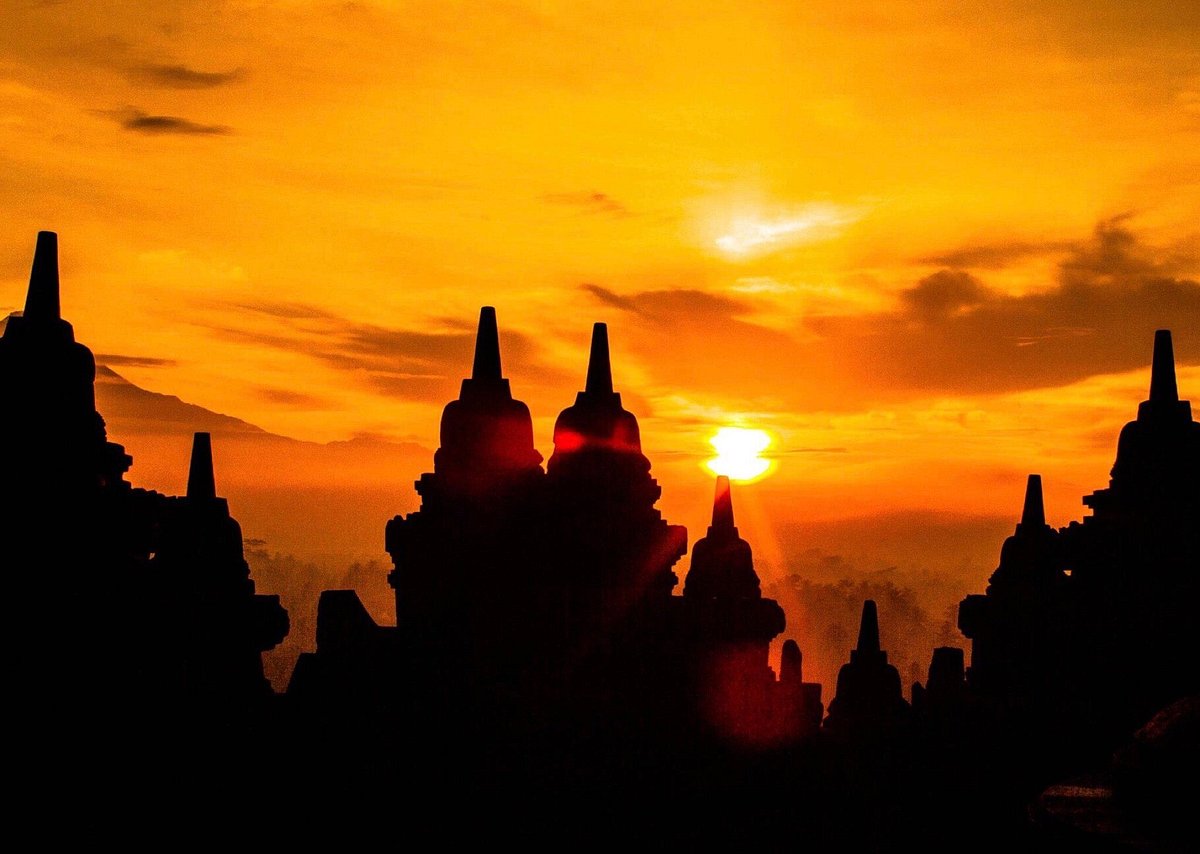 Sunrise at Borobudur Temple