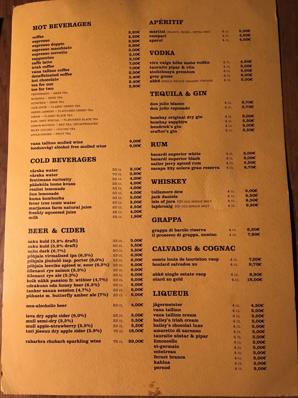 Dinner at Rataskaevu16