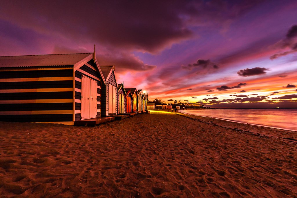 Brighton Beach Bathing Boxes